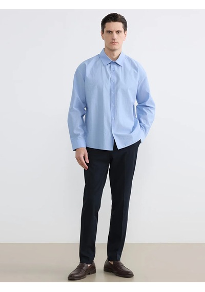 Lc Waikiki Mavi Regular Fit Poplin Erkek Gömlek