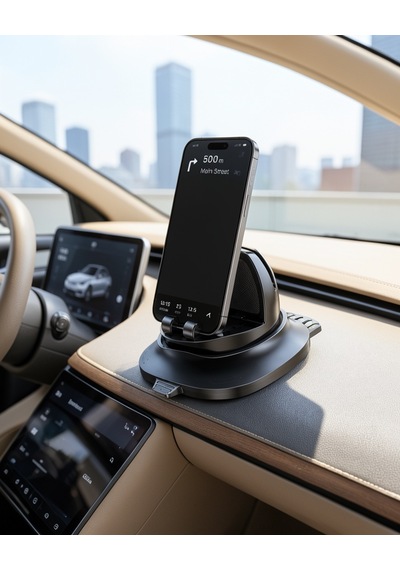Çok Fonksiyonlu Araç İçi Telefon Tutucu Gizlenebilir Telefon Numarası Özellikli Stand 0