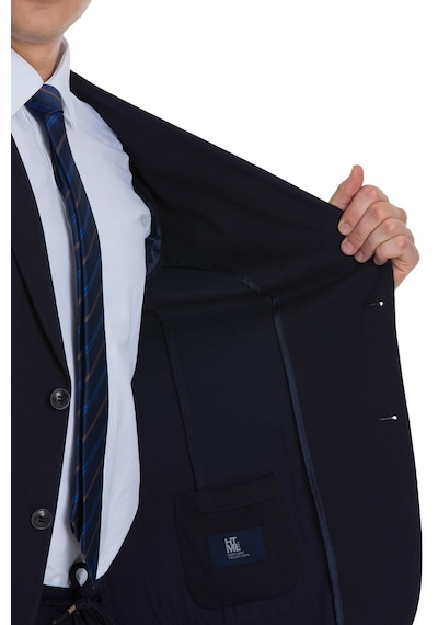 Hatemoğlu Lacivert Regular Fit Mono Yaka Pamuklu Takım Elbise 34353 Lacivert