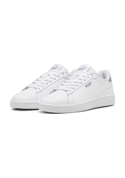 Puma Smash 3.0 L Beyaz Kadın Sneaker 000000000102029326 Beyaz-a Mor Beyaz - Mor