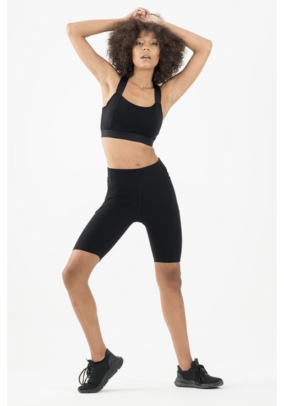 Maraton Active Slimfit Kadın Şort Fitness Siyah Şort 22267-siyah