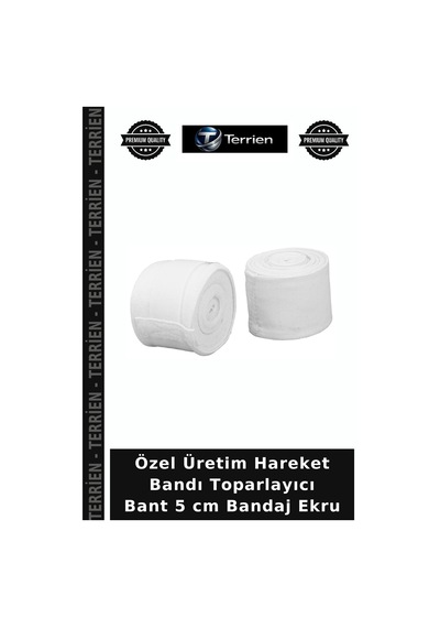 Delux Serisi 5 Cm Bandaj Ekru Koruyucu Bant Egzersiz Bandı Koşu Bandajı Bej