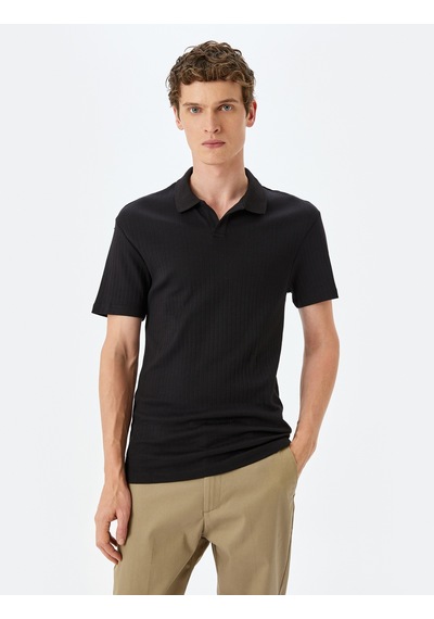 Koton Kısa Kollu Pamuklu Slim Fit Polo Yaka Tişört Siyah 5sam10025mk Siyah Koton Kısa Kollu Pamuklu Slim Fit Polo Yaka Tişört Siyah 5sam10025mk Siyah