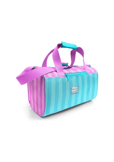 Coral High Turkuaz Pembe Çizgili Spor Çantası 27521 Turkuaz