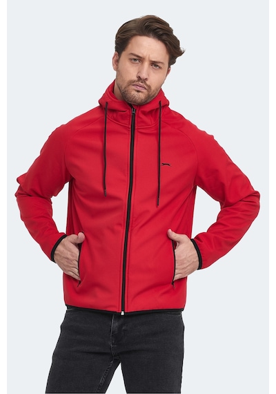 Slazenger Rangı Erkek Kapüşonlu Kırmızı Mont & Kaban Kırmızı