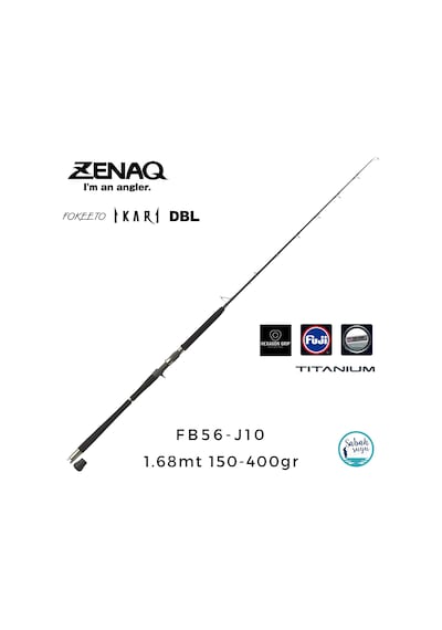 Zenaq Fokeeto Dbl Fb56-j10 İkari 1.68mt 150-400gr 1p Tetikli Jigging Kamış Standart