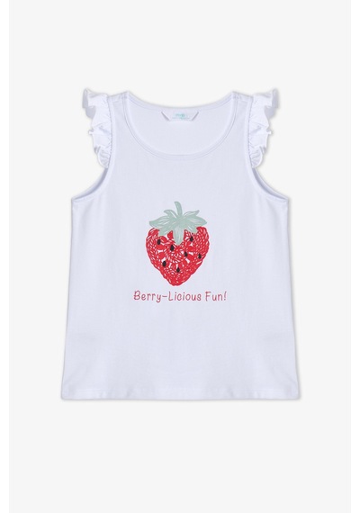 Penti  Kırmızı Kız Çocuk Berrylicious Pamuklu 2'li Pijama Takımı