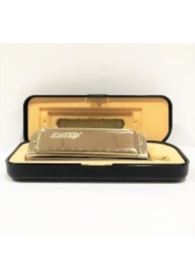 East Top T10-40 Harmonica Bakır Gövde / Kromatik Pompalı / 10 Delikli / Gümüş Renk Mızıka