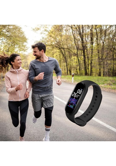 Polosmart Pbs163 Akıllı Bileklik Bluetooth 5.1 Dokunmatik Tuşlu Titreşimli Spor Bilekliği Siyah
