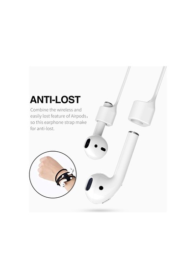 Caseonn Apple Airpods Uyumlu 5 Manyetik Boyun Askısı Kulaklık Tutucu İp Siyah
