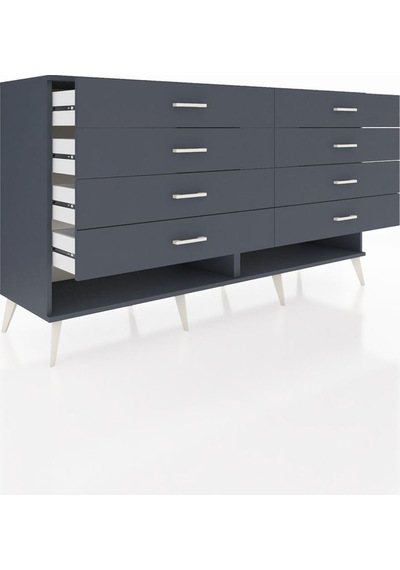 Hyperion Konsol 8 Çekmeceli 176x44x99 Antrasit-antrasit Antrasit-antrasit Hyperion Konsol 8 Çekmeceli 176x44x99 Antrasit-antrasit Antrasit-antrasit