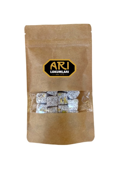 Arı Lokumları Hindistan Cevizli Çifte Kavrulmuş Antep Fıstıklı Lokum 250 G