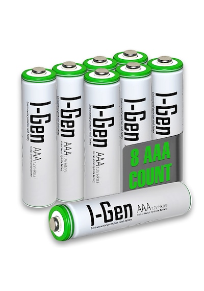 I-Gen B140 8 Adet AAA 650 mAh Şarj Edilebilir İnce Kalem Pil 1.2V Ni-MH Şarjlı Pil