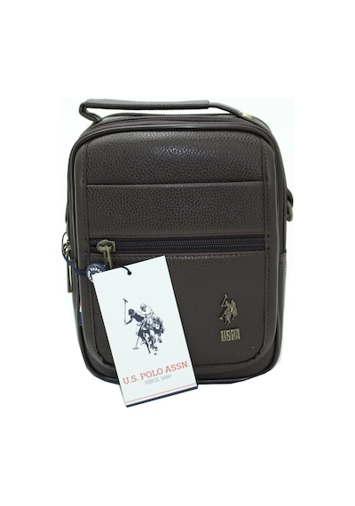 Plevr 6765 Us Polo Assn Suni Deri Omuz Askılı, Kulplu Erkek Portf-Kahverengi