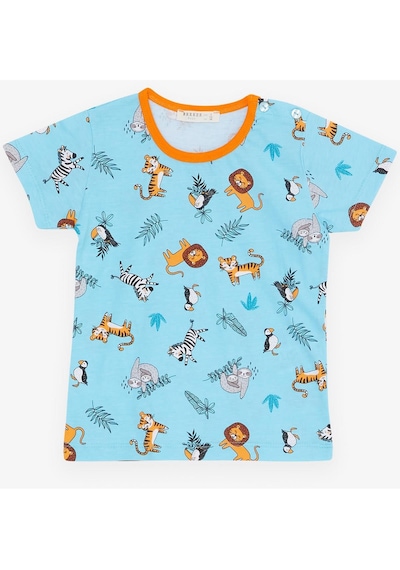 Breeze Girls & Boys Erkek Bebek Pijama Takımı Hayvanlar Alemi Temalı 9 Ay-3 Yaş, Bebe Mavisi-bebe Mavisi Bebe Mavisi