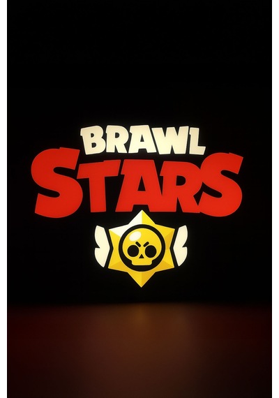 Brawl Stars Tasarımlı Dekoratif Gece Lambası Çok Renkli