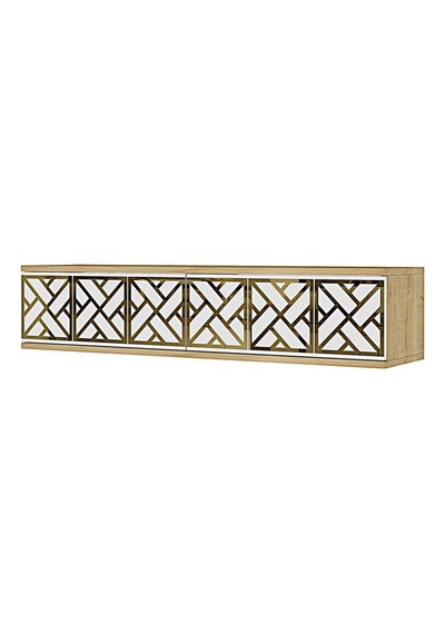 Tda1238dbg - Arex120 Duvara Montaj Tv Stand, Tv Rafı, Tv Sehpası Safirmeşe - Beyaz - Gold 120cm Tda1238dbg - Arex120 Duvara Montaj Tv Stand, Tv Rafı, Tv Sehpası Safirmeşe - Beyaz - Gold 120cm