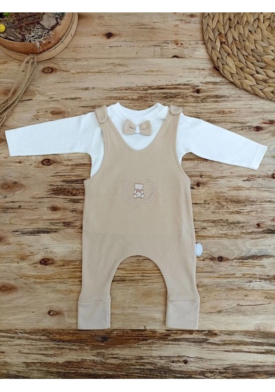 Veraura Lifestyle 3-6 6-9 9-12 Ay Oyuncaklı Altınbaşak 5li Kız Erkek Bebek Takımı Vizon