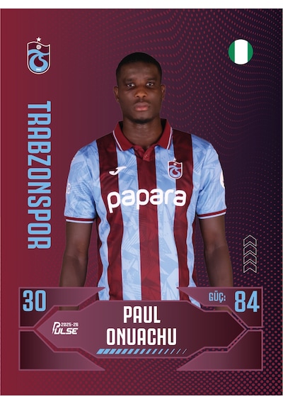 Eco Bundle - Trabzonspor - Pulse Futbolcu Kartları 2025/26 - 5 Paket