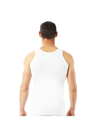 Nacar Store Erkek Beyaz 6'lı Paket Pamuklu Atlet Beyaz-1