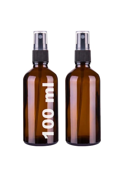 100 Ml Kapaklı Siyah Sprey Amber 100 Cc Fısfıs Kolonya Dezenfektan Kahverengi Cam Şişe 2 Adet Amber Şişe Siyah Sprey, 100 Ml