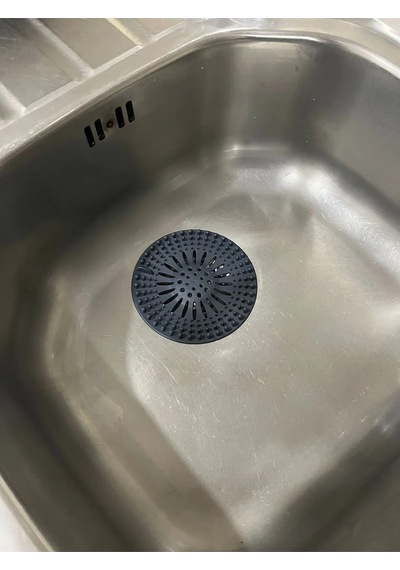 Yuvarlak Süzgeçli Silikon Mutfak Lavabo Ve Küvet Süzgeci Gider Süzgeci Gri