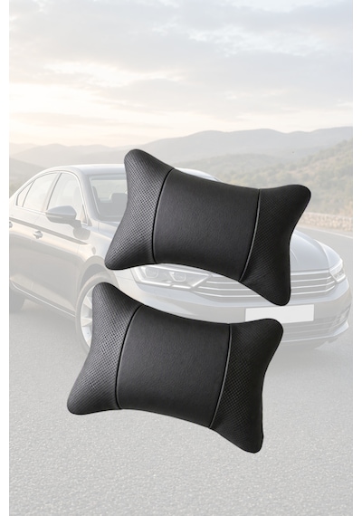 Lexus Uyumlu Deri Yastık Set Siyah Deri Kemer Koruyucu Lüks