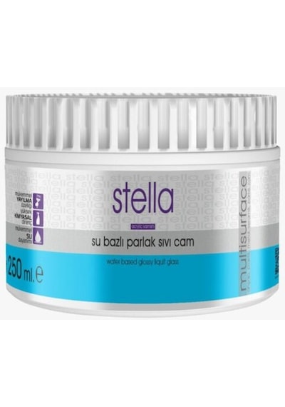 Stella Su Bazlı Sıvı Cam Parlak Boya Şeffaf 250 Ml