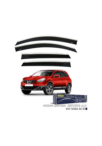 Niken Nissan Qashqai 2007-2013 Kromlu Cam Rüzgarlığı 4'lü- Ekolmaks