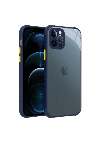 Apple Uyumlu iPhone 12 Pro Kılıf Zore Kaff Kapak Lacivert