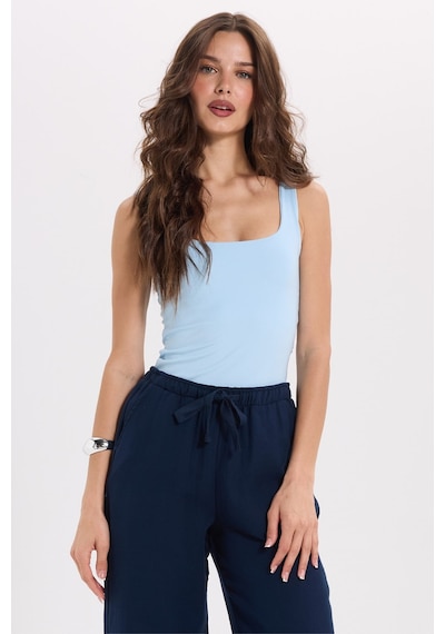 Tudors Kadın Slim Fit Dar Kesim Askılı Kare Yaka Sırtı Açık Sandy Kumaş Çıtçıtlı Mavi Body-51253 Tudors Kadın Slim Fit Dar Kesim Askılı Kare Yaka Sırtı Açık Sandy Kumaş Çıtçıtlı Mavi Body-51253