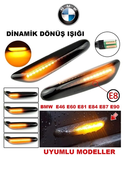 Bmw E60 Kayar Ledli Çamurluk Sinyali Sağ Sol Takım