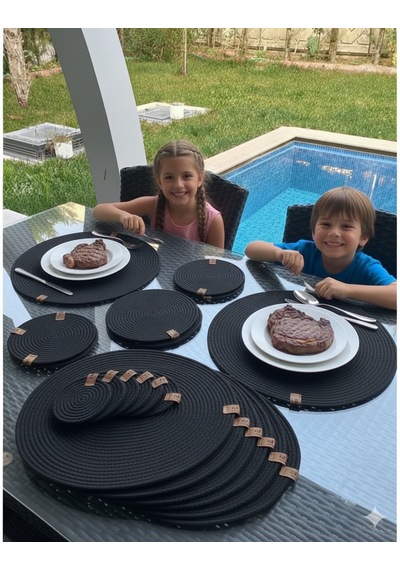 Supla Takımı, 6 Kişilik, Amerikan Servis Siyah