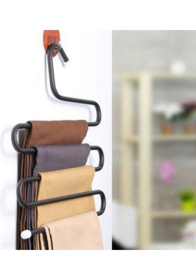 Dolap Içi 5 Katlı Pantolon Pijama Eşarp Fular Askısı Aparatı Plastik Gri Diğer