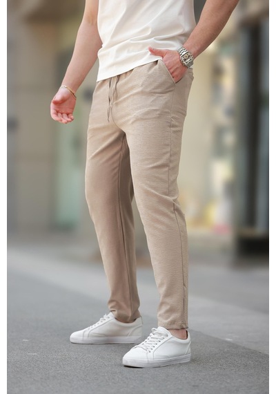 Madmext Bej Regular Fit Erkek Pantolon E6572