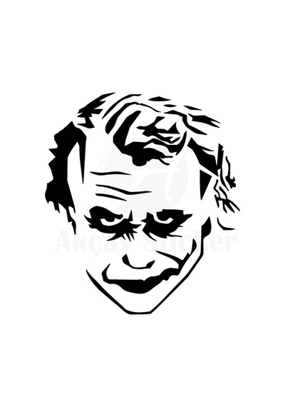 Joker Oto Sticker Siyah 30 33 Cm