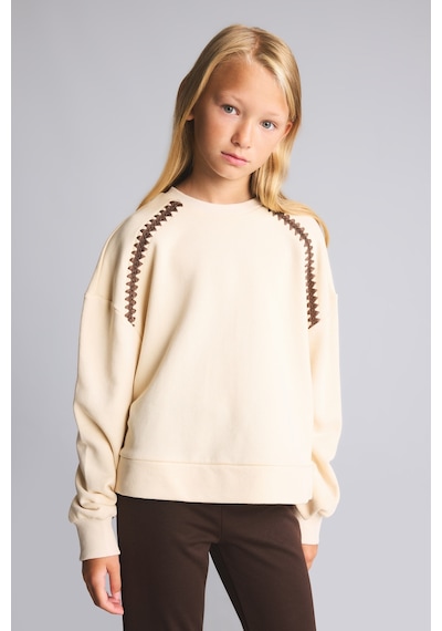 Defacto Nakış Detaylı Uzun Kollu Sweatshirt Üst İspanyol Paça Pantolon 2li Takım Kız Çocuk I1137a826auer142 Ekru-er142 Defacto Nakış Detaylı Uzun Kollu Sweatshirt Üst İspanyol Paça Pantolon 2li Takım Kız Çocuk I1137a826auer142 Ekru-er142