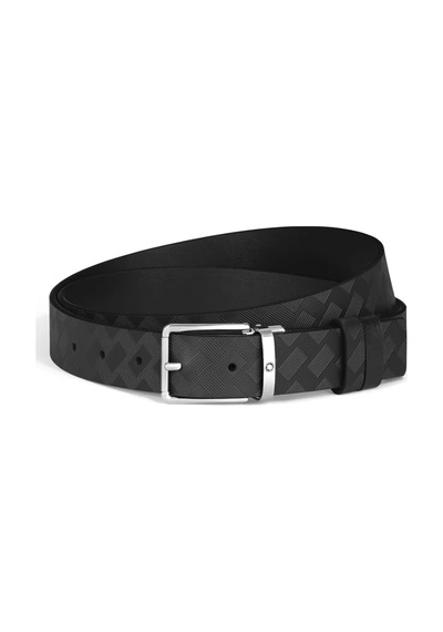 Montblanc Everyday Extreme Deri 30 Mm Çift Taraflı Kemer 222185 Siyah