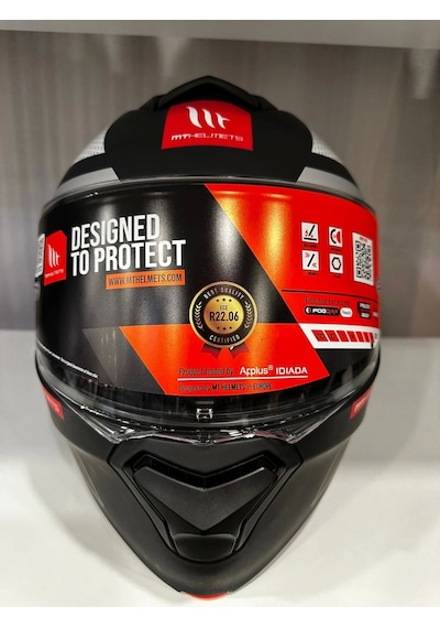 Kask Mt Genesis Sv Cave A5 Çene Açılır Motosiklet Kaskı Mat Siyah - Kırmızı