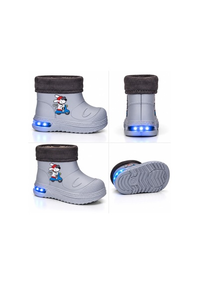 Look Life Su Geçirmez Çocuk Yağmur Botu 525 Gri