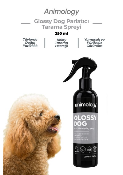 Animology Glossy Dog Kedi Köpek Parlatıcı Kolay Tarama Spreyi 250 Ml