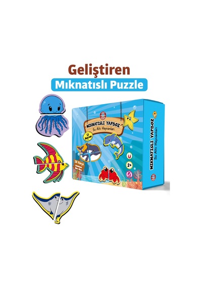 Çocuk Akademi Mıknatıslı Puzzle Serisi Su Altı Hayvanları