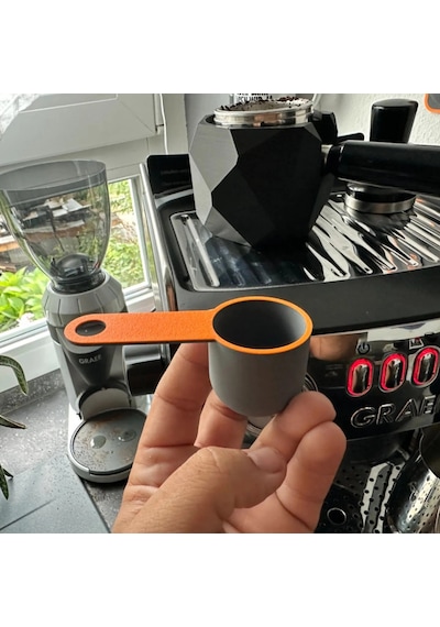 Espresso Kahve Ölçü Kaşığı Seti Ve Askı Standı 4lü Siyah