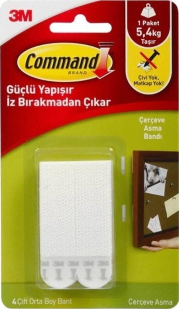 3m 17201-4pk Orta Boy Cırt Cırt Bant 2'li Set
