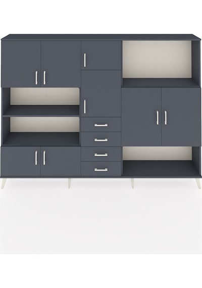 Arges Dolap 10 Raflı 4 Çekmeceli 8 Kapaklı 220x30x163 Antrasit-an Antrasit-antrasit Arges Dolap 10 Raflı 4 Çekmeceli 8 Kapaklı 220x30x163 Antrasit-an Antrasit-antrasit