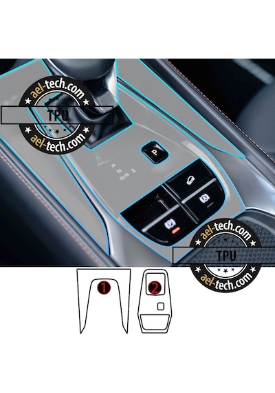 Mg Hs Uyumlu Vites Etrafı Piano Black Konsol Tpu Koruyucu 2024-20
