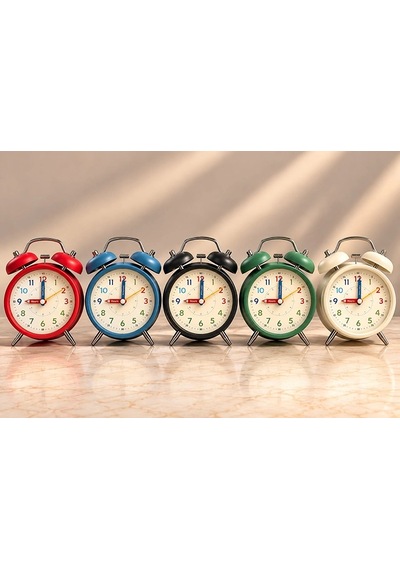 Metal Çift Zilli Çalar Saat Alk6456 Standart