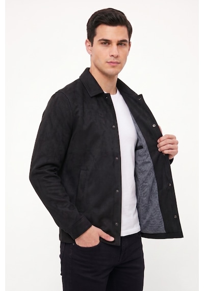 Dynamo Erkek Siyah Regular Fit Mevsimlik Süet Spor Mont Bgl-st05436