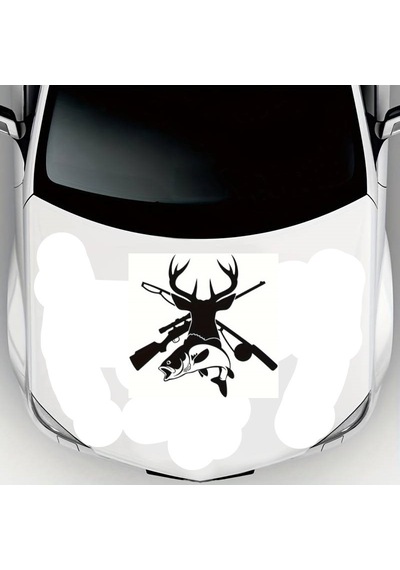 Avcılık Trend Oto Kaput Sticker 63 X 66 Cm