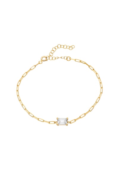Zincir Baget Bileklik 717022 Gold Gümüş